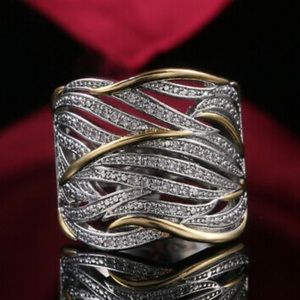 925 Silver Rings Women White Sapphire Wedding Ring